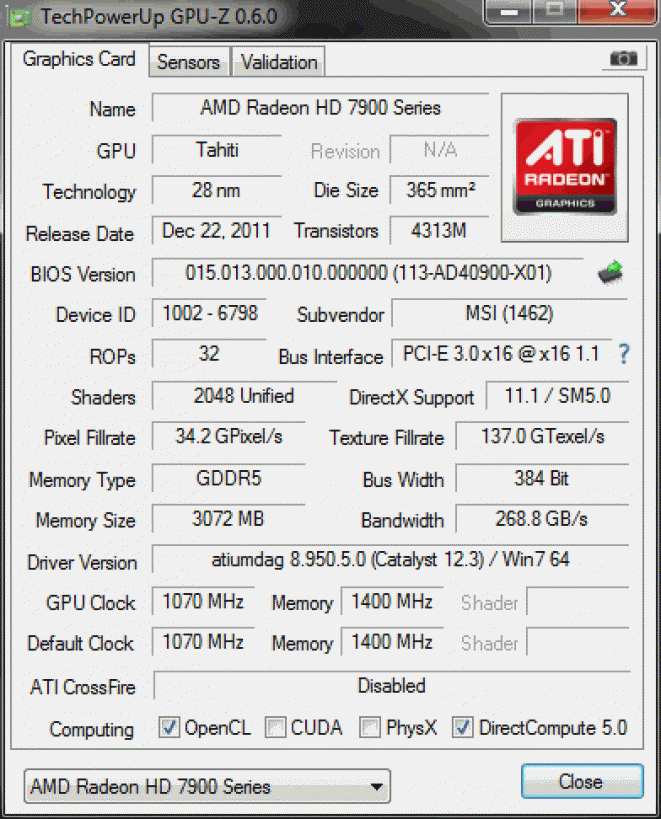 MSI Radeon HD 7970 Lightning