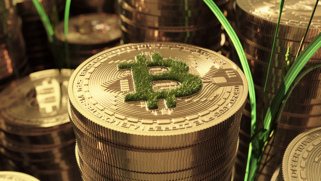 Bitcoin zeleni logo