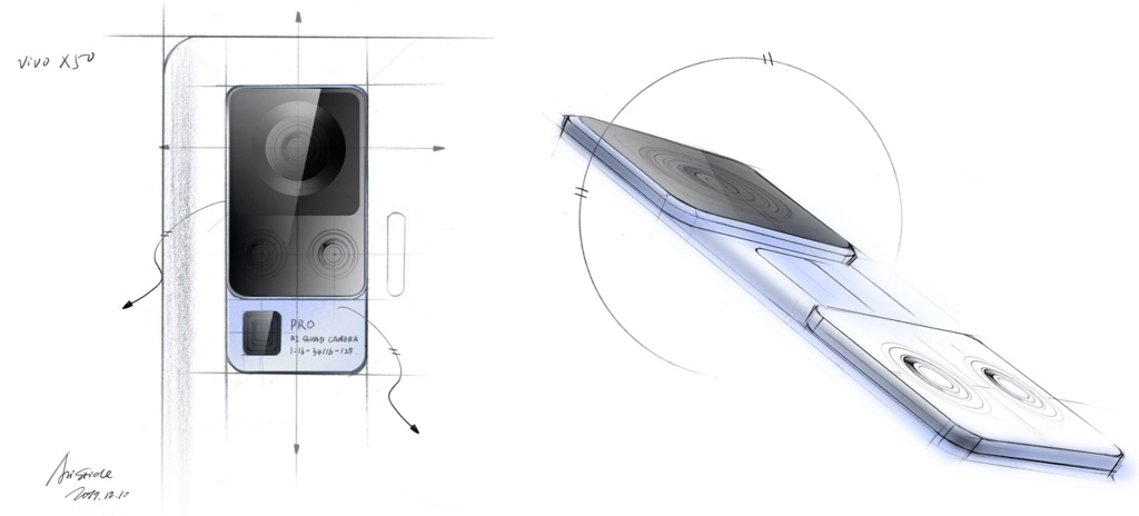 Dizajn kućišta kamera Vivo X50 serije telefona
