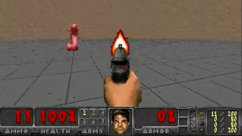 Čip od jednog milivata igra Doom