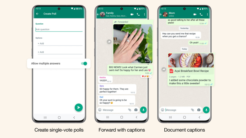 Nove WhatsApp funkcije: lakši bekap, bolje ankete i opisi uz slike ili video