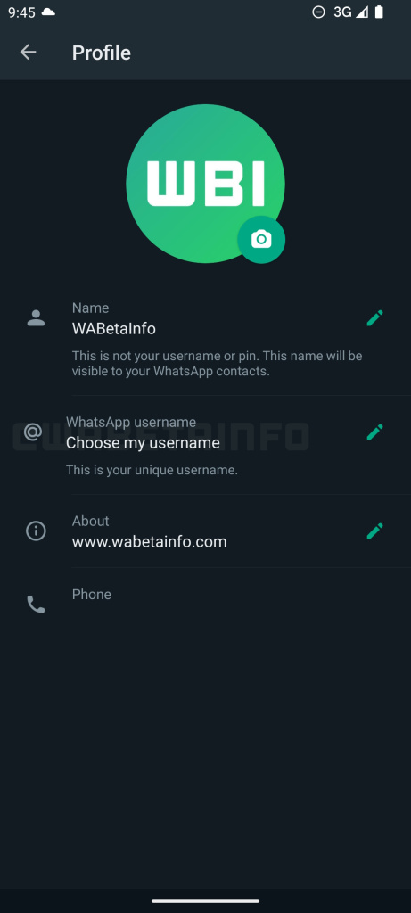 WhatsApp korisničko ime Android