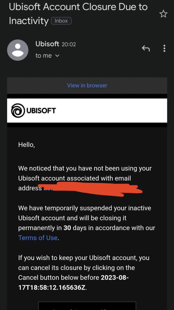 Ubisoft briše vaš nalog