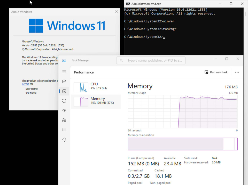 Windows 11 verzija koja radi sa samo 176 MB RAM-a