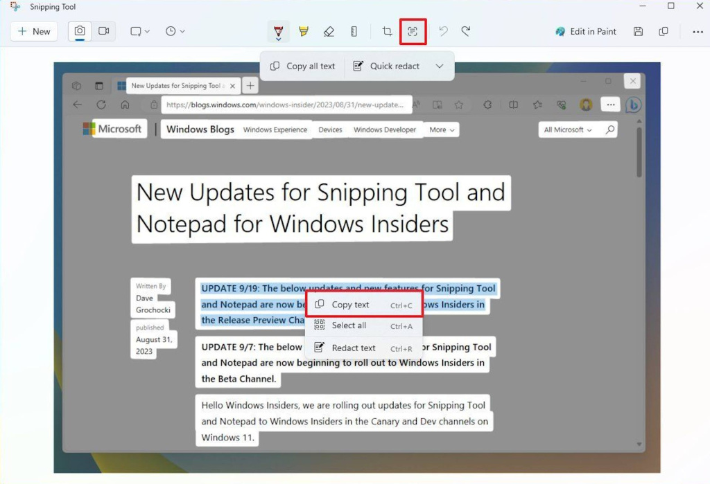 Lista Snipping Tool novina koje je donelo novo Windows 11 ažuriranje