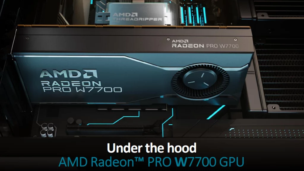 AMD Radeon Pro W7700 graphics card