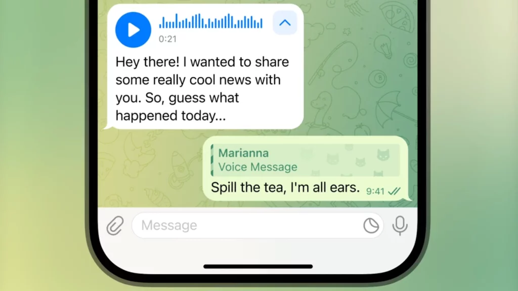 Novo Telegram ažuriranje donosi ograničenu transkripciju glasovnih poruka svim korisnicima