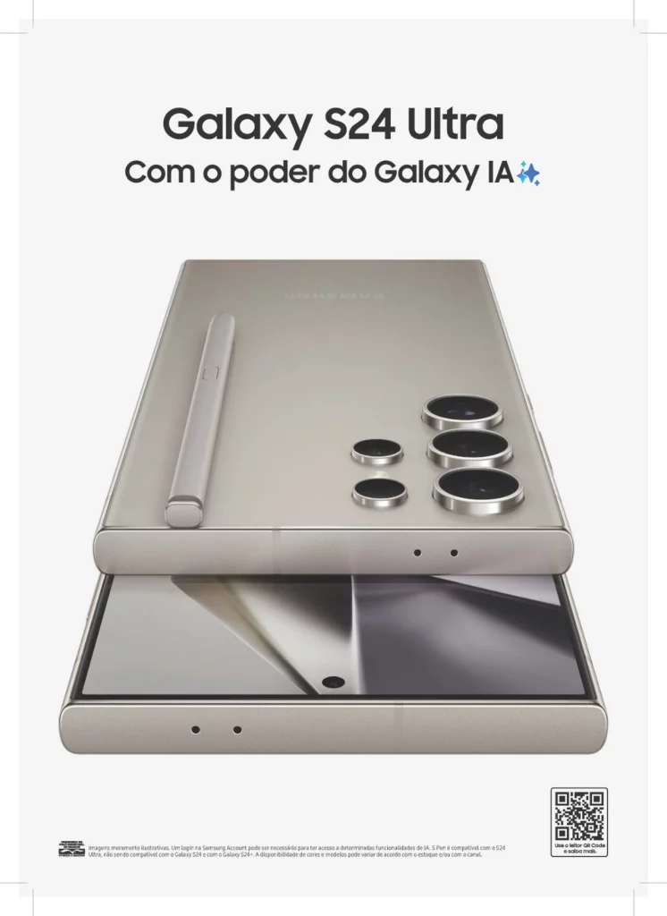 Brazil promo poster Galaxy S24 Ultra telefona