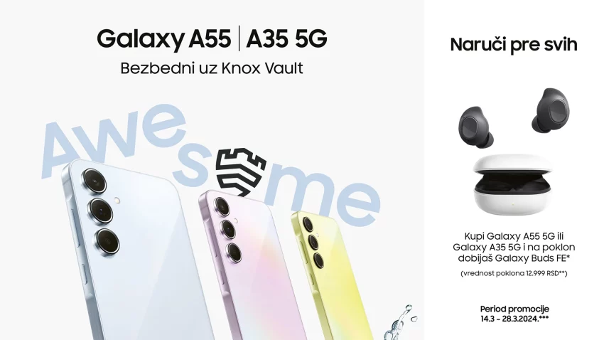 Samsung Galaxy A55 5G i Galaxy A35 5G: Početak pretprodaje i sjajan poklon uz odabrani uređaj