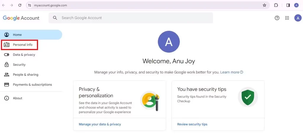 Kako da promenite svoju Gmail adresu -- desktop