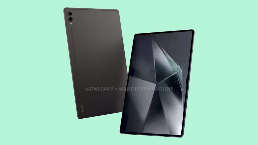 Galaxy Tab S10 Ultra render uspravna