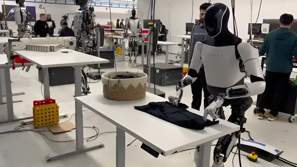 Elon Musk Optimus robot humanoid Tesla