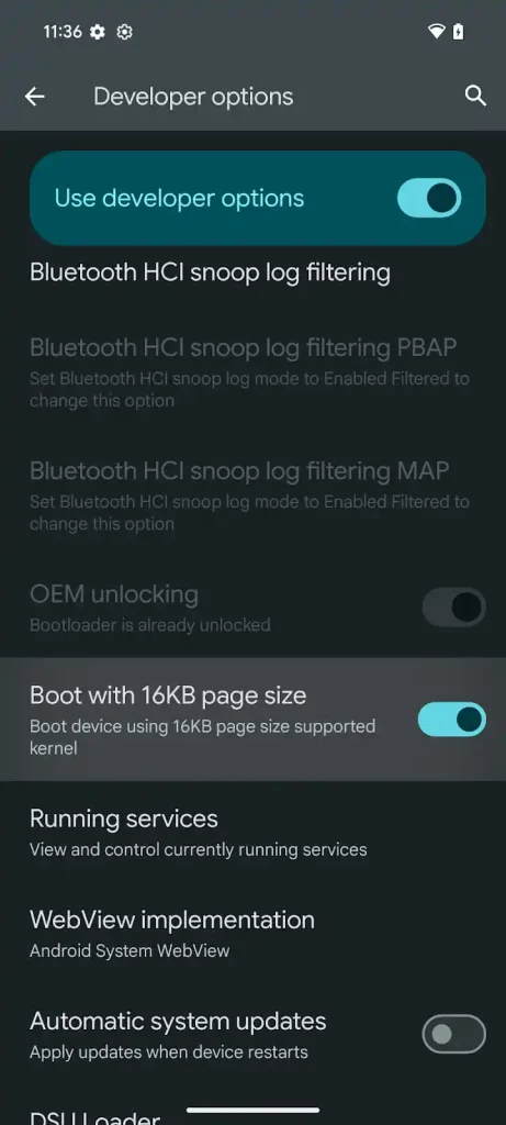 Android PageFile performanse RAM