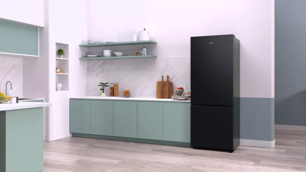 SmartThings Extra Wide Bottom Mount Freezer offers sleek design copy