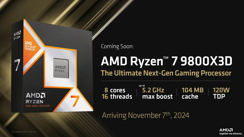 AMD Predstavio AMD Ryzen 7 9800X3D procesor nove generacije