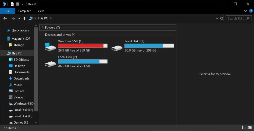 Android File Explorer Windows 11