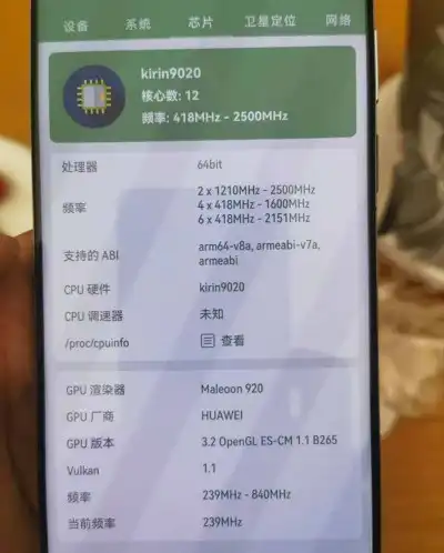 Huawei Mate 70 Kirin 9020