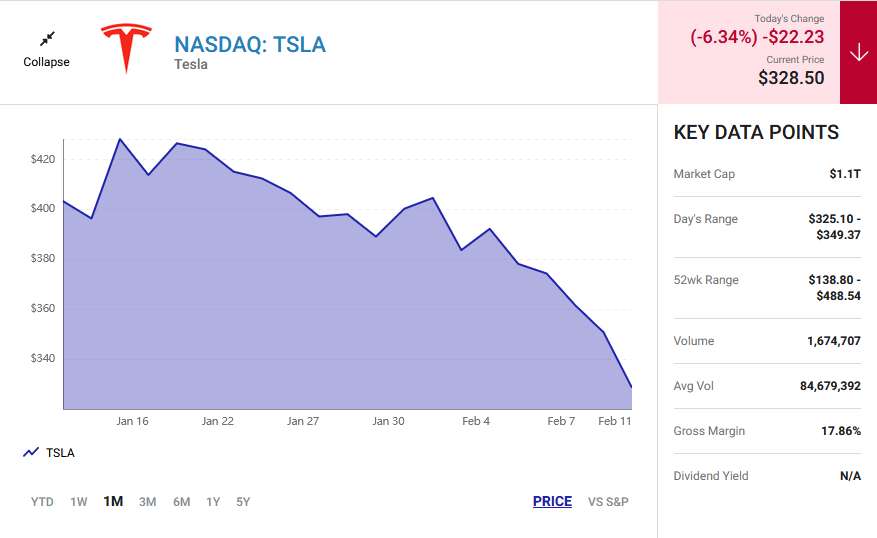 Tesla berza deonice