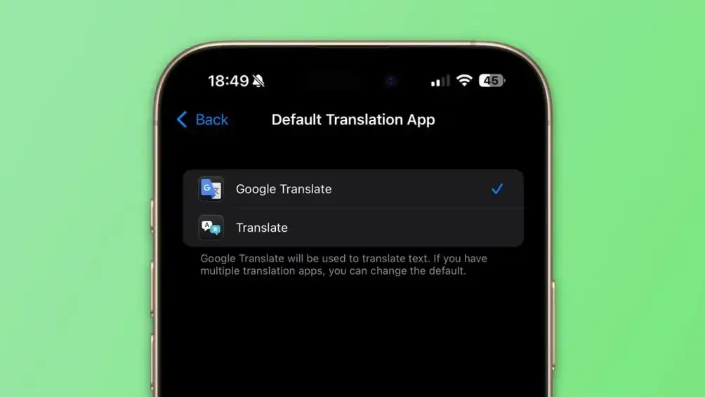 Apple Google Translate