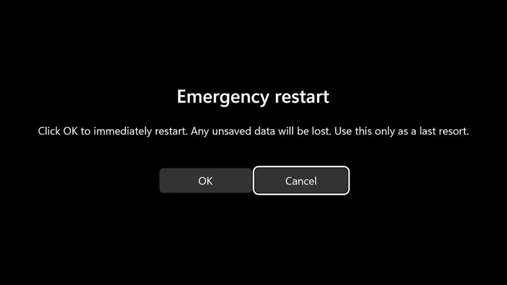 Windows 11 Emergency Restart