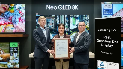Samsung QLED TV uređaji osvojili sertifikat za „Pravi ekran kvantne tačke“ organizacije TÜV Rheinland