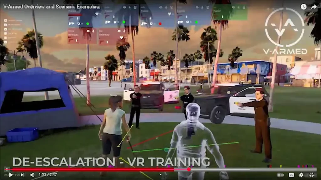 policija LA VR trening
