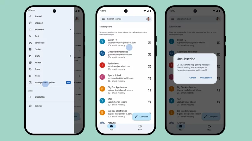 Gmail funkcija "Upravljanje pretplatom" postepeno stiže na Android, iOS i web