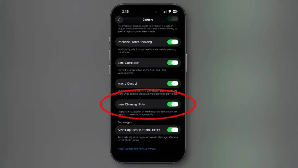 iOS 26 Camera