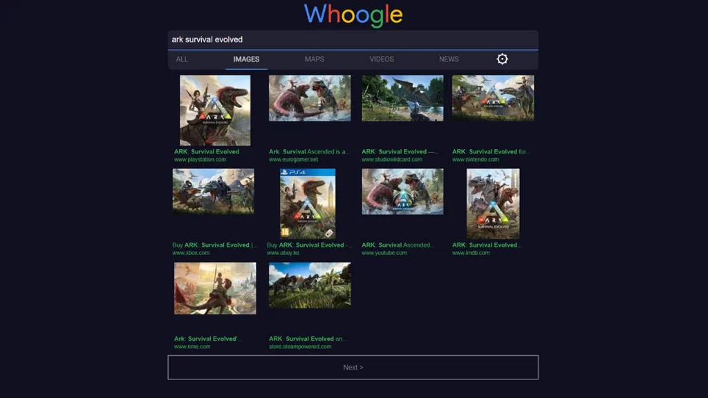 whoogle image search