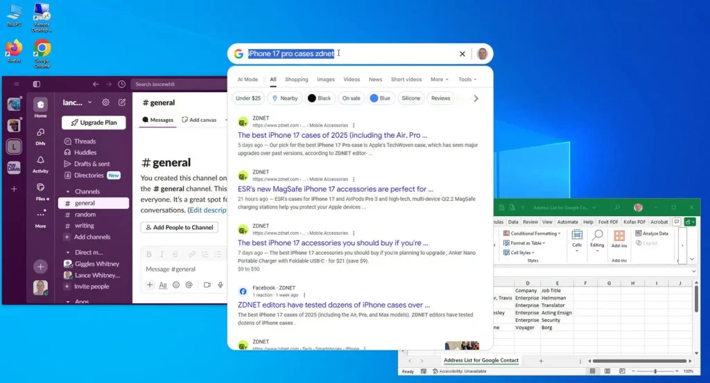 Google Search Windows