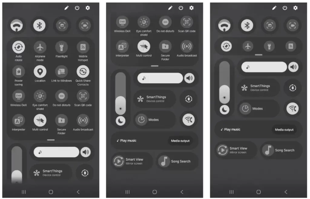 OneUI 8.5 Quick Panel Samsung