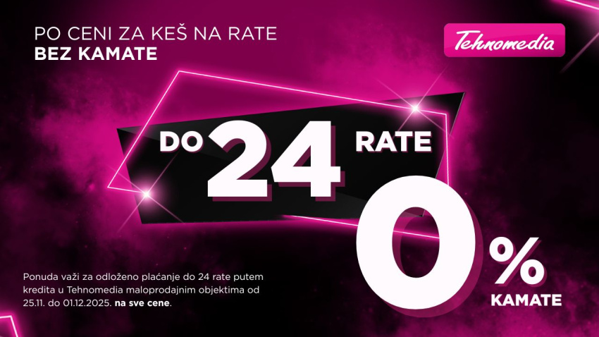 Black Friday u Tehnomedia prodavnicama: kupovina na rate po keš ceni sa 0% kamate