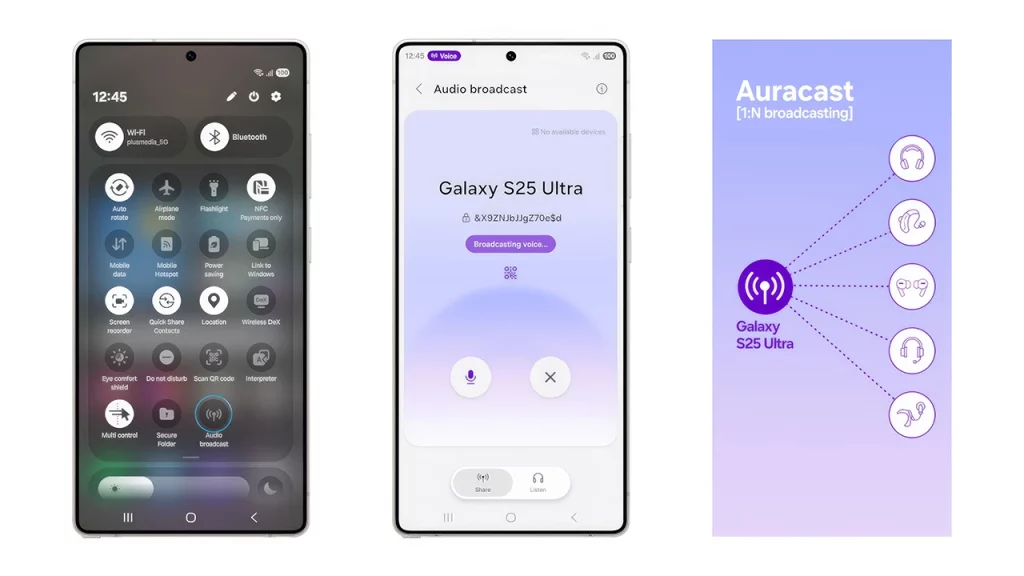 One UI 8.5 Audio Broadcast