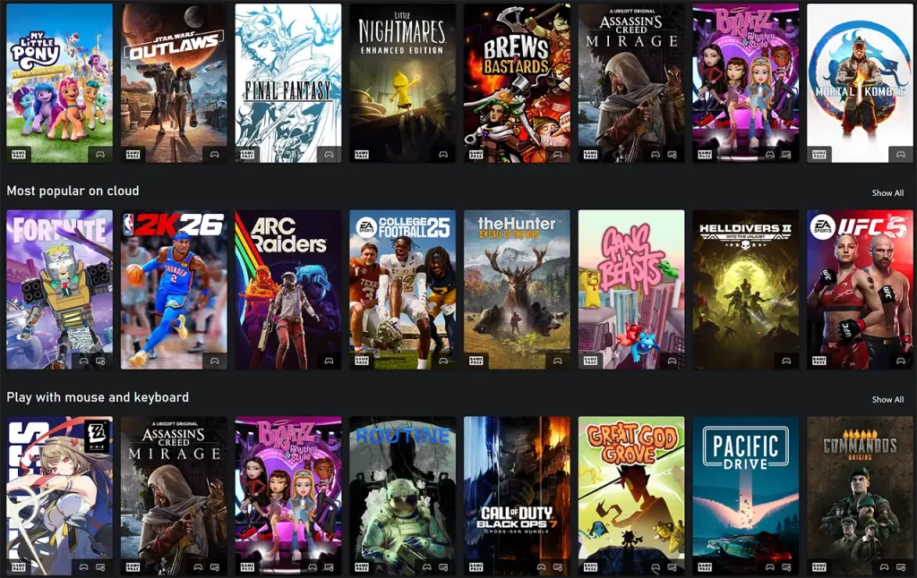 Xbox cloud gaming