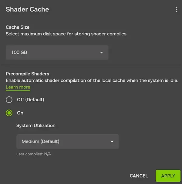 Nvidia Auto Shader Compilation