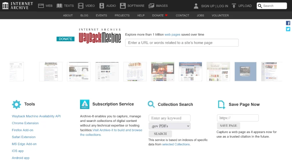Wayback Machine Internet Archive 2