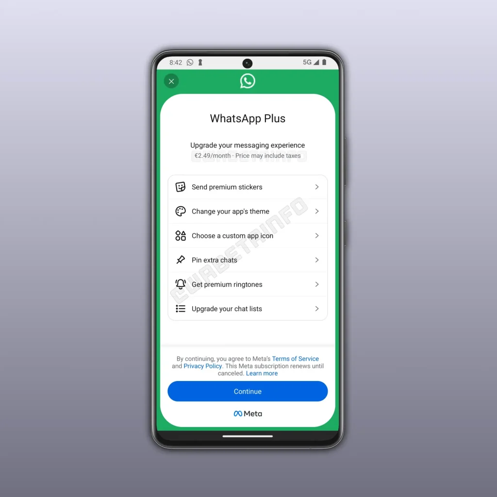 WhatsApp Plus pretplata