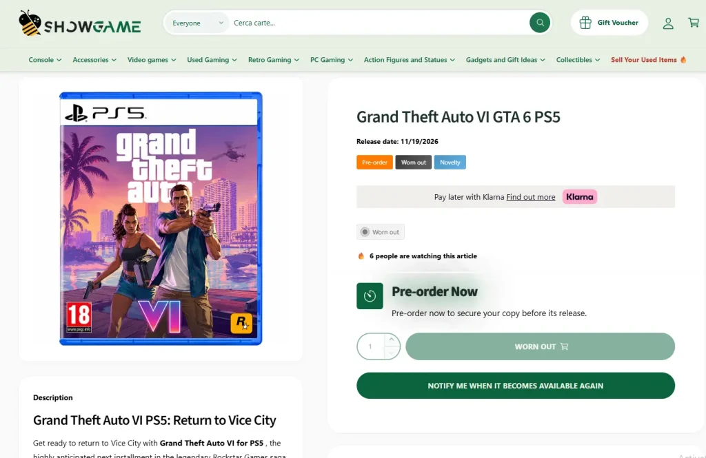 GTA 6 pretprodaja