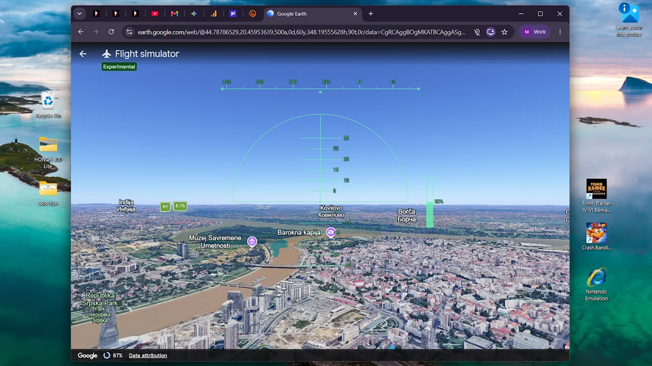 Google Earth ima skriveni Flight Simulator – aktivirajte ga!