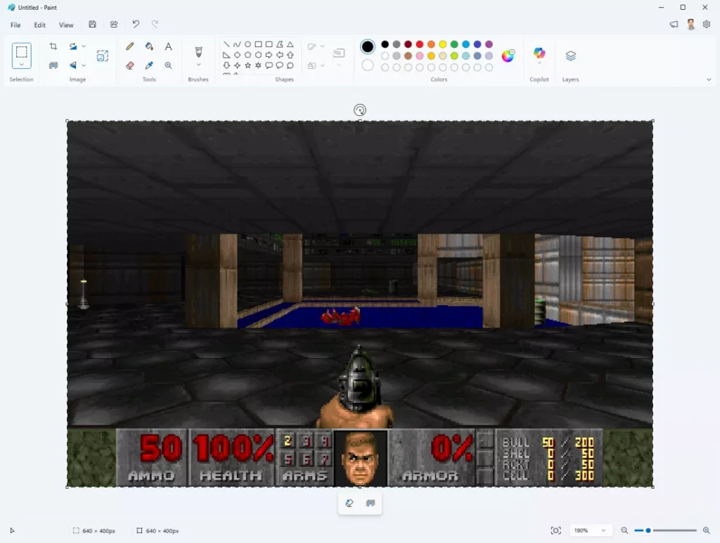 DOOM Microsoft Paint